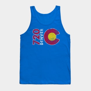 Vintage 720 Denver Colorado Flag Map Home Tank Top